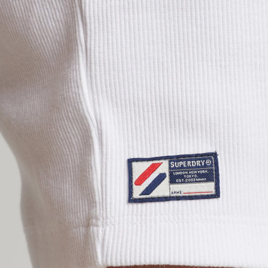 Superdry Γυναικεία κοντομάνικη μπλούζα Organic Cotton Essential Fitted Crop T-Shirt